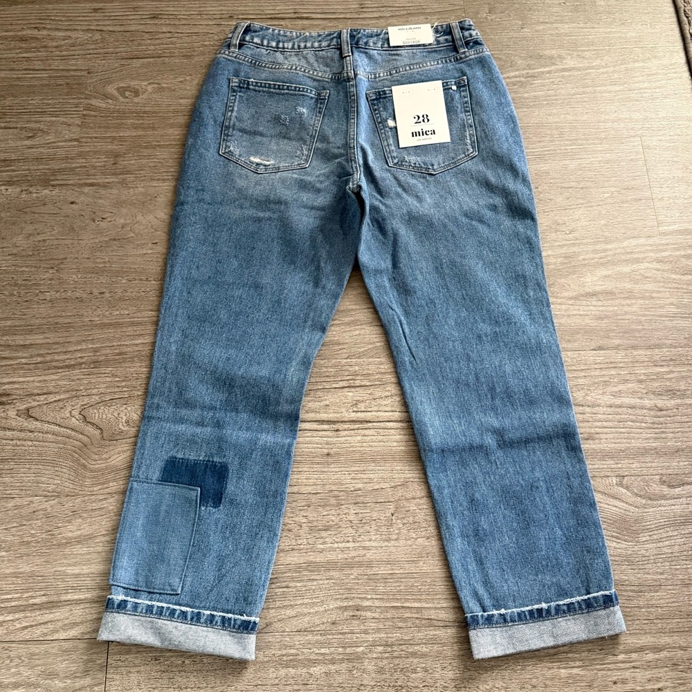 Mica Distressed Patchwork Jeans NWT - Picture 4 of 11